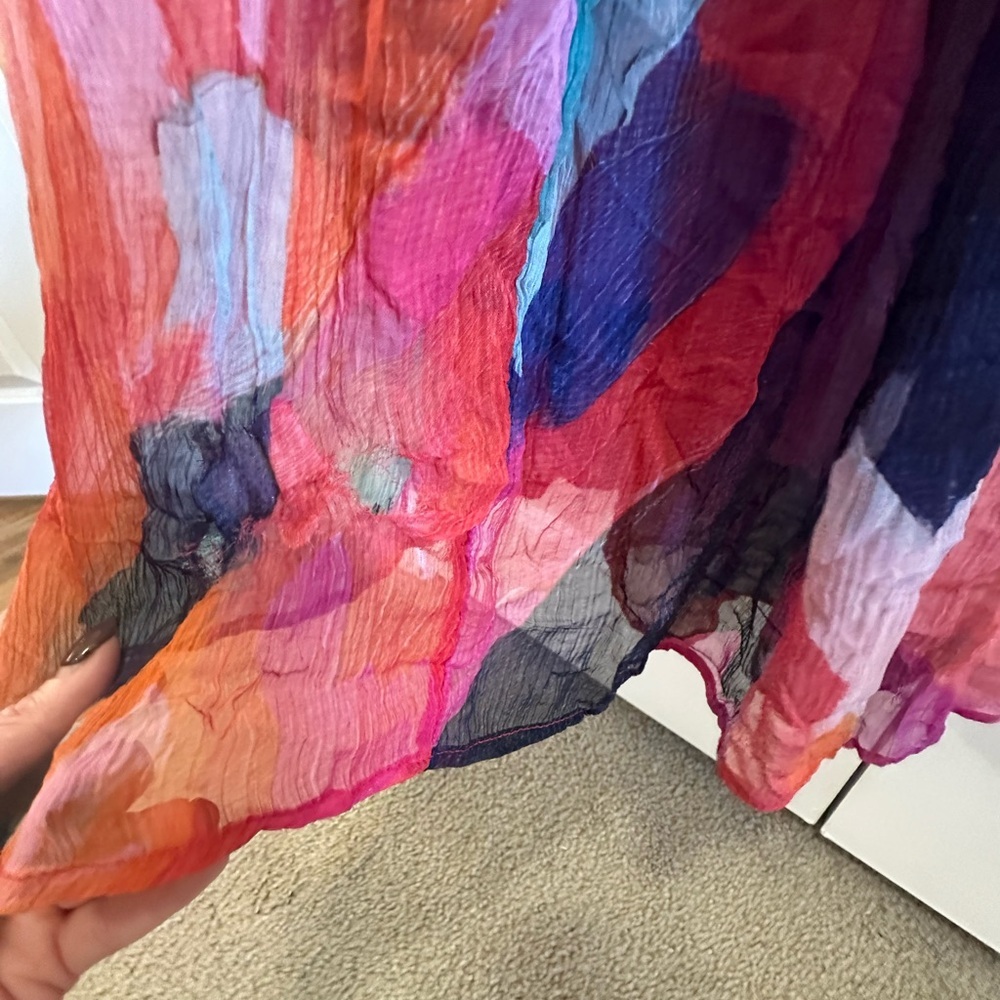 Anthropologie The Marais Printed Chiffon Maxi Dress. - Picture 4 of 13